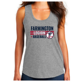 Farmington Legion Baseball - Grey Frost Printed Women’s Perfect Tri Racerback Tank (DM138L)