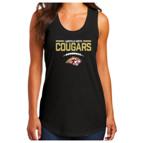 Lakeville South Football -  Black Printed Women’s Perfect Tri Racerback Tank (DM138L)