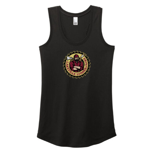 Lakeville Lumberjacks -  Black Printed Women’s Perfect Tri Racerback Tank (DM138L) - Image 2