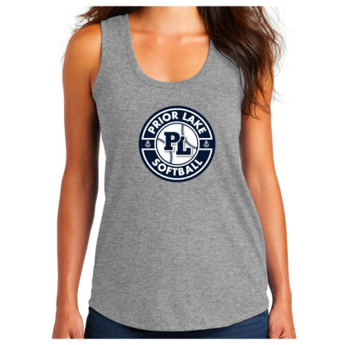 Prior Lake High School Softball - Printed Women’s Perfect Tri Racerback Tank (DM138L) - Image 3