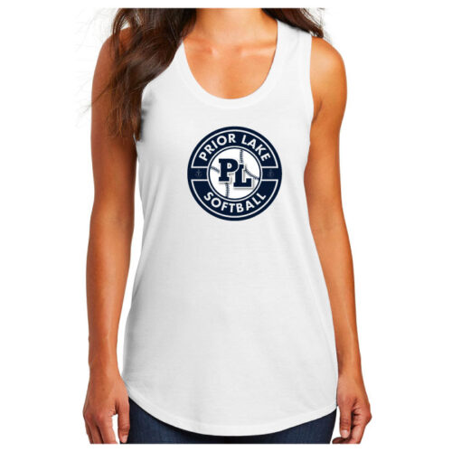 Prior Lake High School Softball - Printed Women’s Perfect Tri Racerback Tank (DM138L) - Image 2