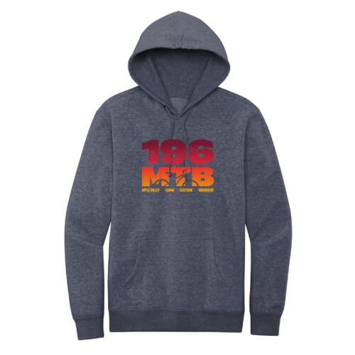 196 MTB - Charcoal Heather Printed Fleece Hoodie (DT6100)