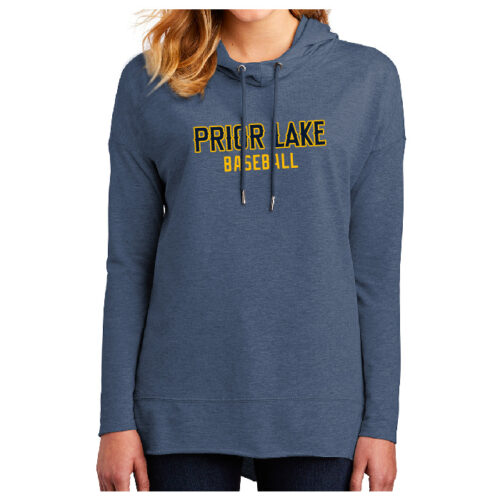 Prior Lake Baseball - Washed Indigo Printed Women’s Featherweight French Terry ™ Hoodie (DT671)