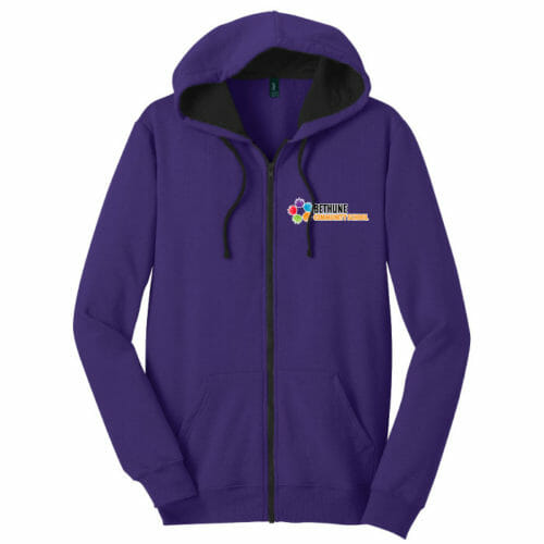 Bethune Community School - Embroidered Fleece Full-Zip Hoodie (DT800) - Image 2