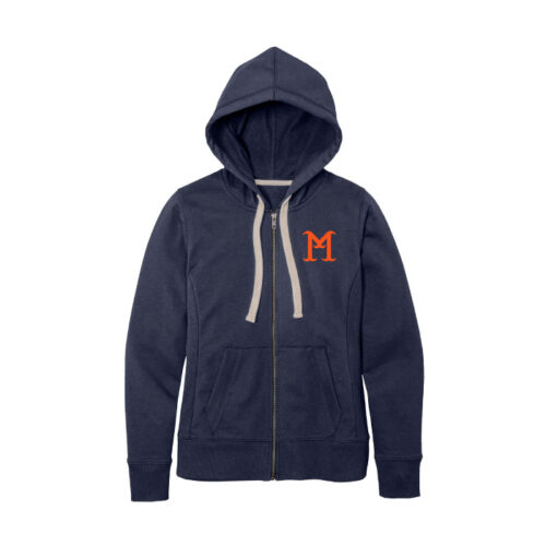 Minneapolis Millers Baseball - Navy Women's Embroidered Full-Zip Hoodie (DT8103)