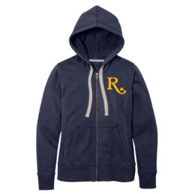 11AAA Road To Ripken - Women's Embroidered Full-Zip Hoodie Navy (DT8103)