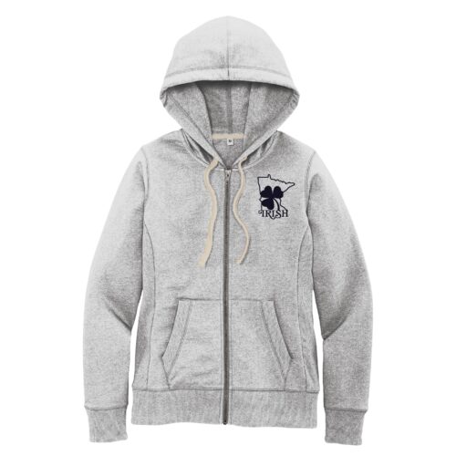 11AAA Road To Ripken - Women's Embroidered Full-Zip Hoodie Grey (DT8103)