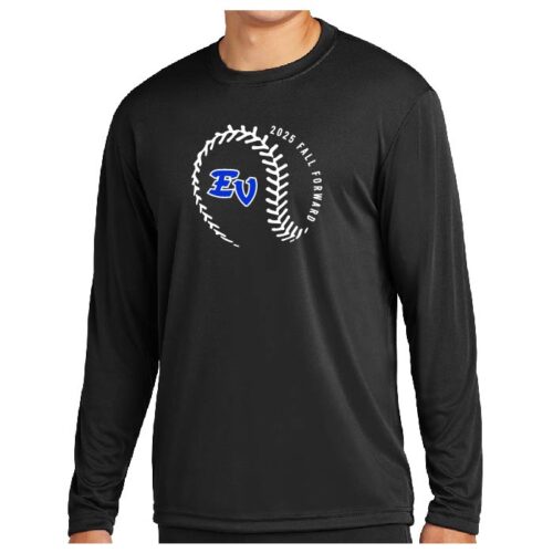 Eastview HS Baseball - Black Longsleeve Printed Performance Tee (ST350LS)