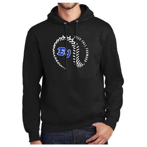 Eastview HS Baseball - Printed Black Pullover Hoodie (PC90H)