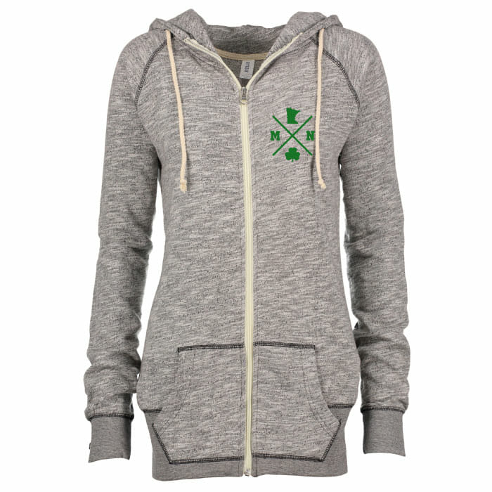 ladies zip through hoodie