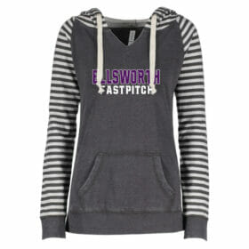 Ellsworth Fastpitch - Graphite/White Ladies Garment Wash Hood Pullover (EZ375)