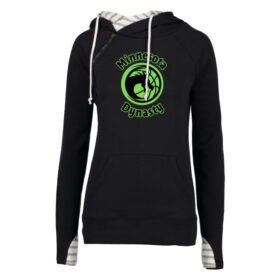Minnesota Dynasty - Black Ladies Printed Double Hood Pullover (EZ383)