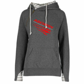 Archery Performance Academy - Dark Heather Ladies Double Hood Pullover (EZ383)