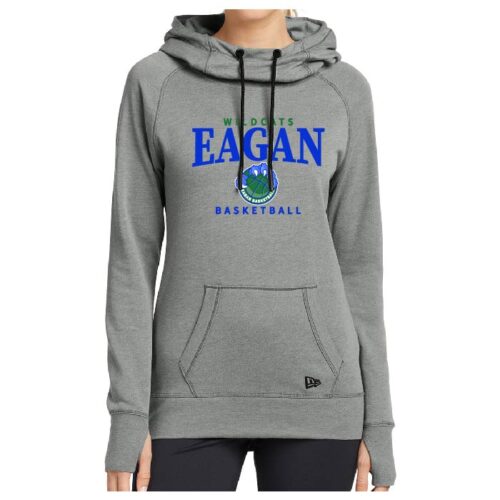 Eagan Traveling Basketball - Shadow Grey Heather Ladies Printed Tri-Blend Fleece Pullover (LNEA510)