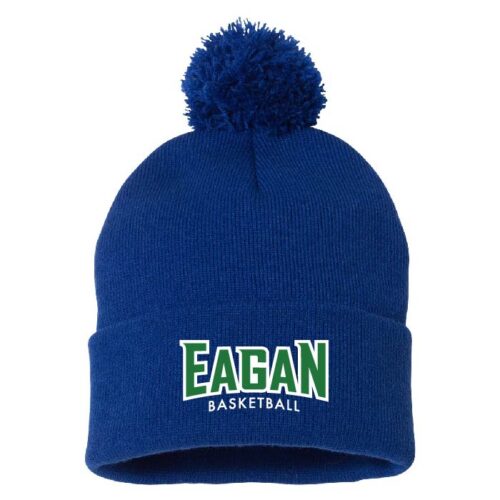 Eagan Traveling Basketball - Royal Blue Embroidered Pom Stocking Cap (SP15)