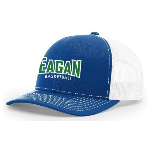 Eagan Traveling Basketball - Royal/White Embroidered Snapback Baseball Cap (112)