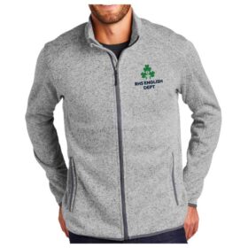 RHS English Department - Embroidered Deep Smoke Arc Sweater Fleece Jacket (F428)