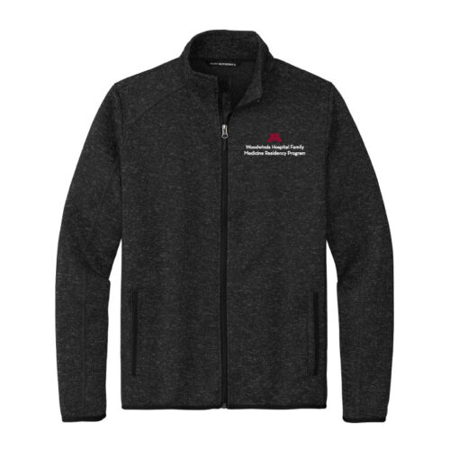 Woodwinds Hospital Family Medicine - Black Embroidered Sweater Fleece Jacket (F232)