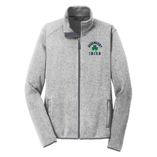 Rosemount Middle School - Embroidered Grey Heather Sweater Fleece Jacket (F232)
