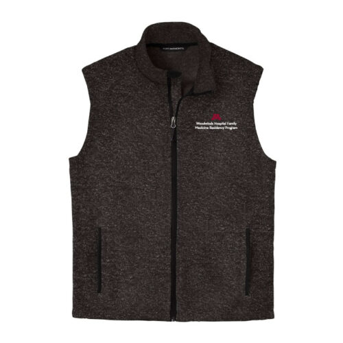 Woodwinds Hospital Family Medicine - Black Embroidered Sweater Fleece Vest (F236)