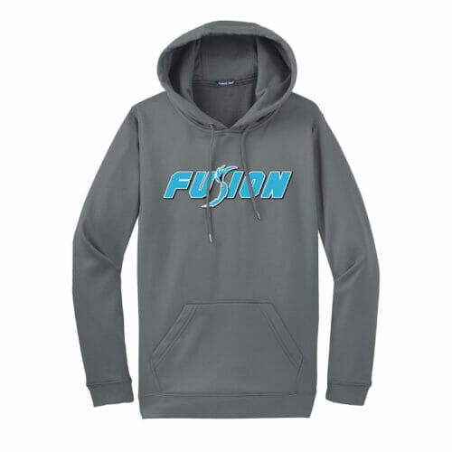 Fusion Fastpitch - Dark Smoke  Grey Performance Hoodie (F244)