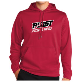 Blast Special Olympics - Deep Red Printed Wicking Fleece Hoodie (F244/YST244)