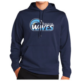 Waves Fastpitch - Navy Printed Performance Hoodie (F244)