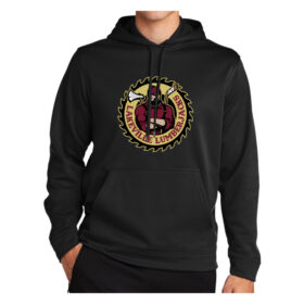Lakeville Lumberjacks - Black Printed Performance Hoodie (F244)
