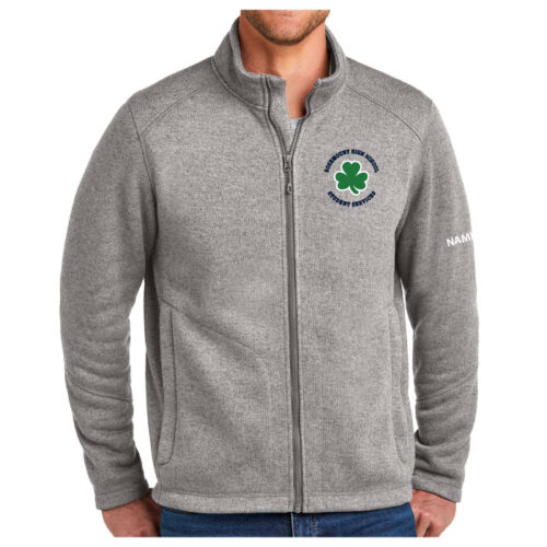RHS Student Services - Embroidered Deep Smoke Arc Sweater Fleece Jacket (F428)
