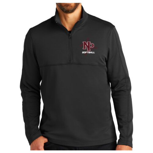 New Prague Softball - Embroidered Port Authority® Smooth Fleece 1/4-Zip (F804) - Image 2