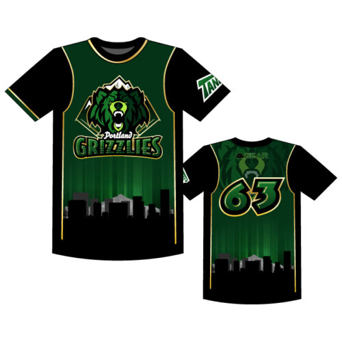 Portland Grizzlies - Full-Dye Green Crewneck Player Jersey