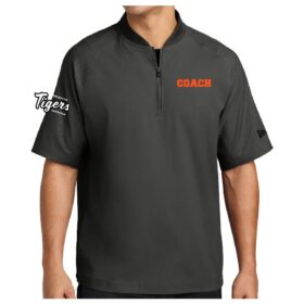 Farmington Fastpitch Coaches - Black Short Sleeve 1/4-Zip Cage Jacket (NEA600)