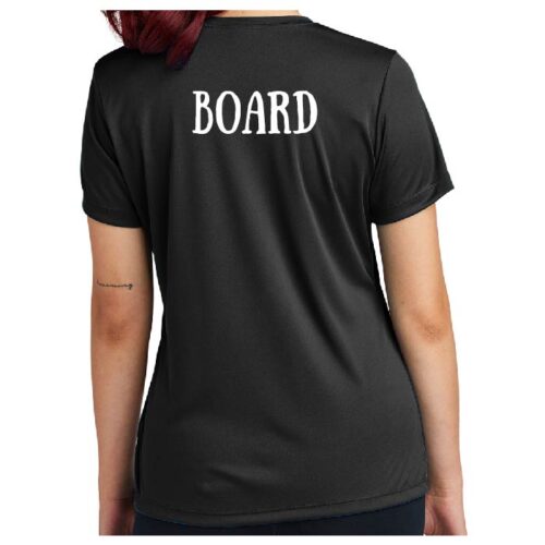 Farmington Fastpitch Coaches - Ladies Black Printed Performance Tee (LST350) - Image 3