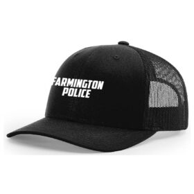 Farmington Police - Black Embroidered Snapback Baseball Cap (112)