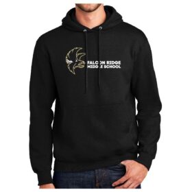 Falcon Ridge Middle School - Printed Black Pullover Hoodie (PC90H)