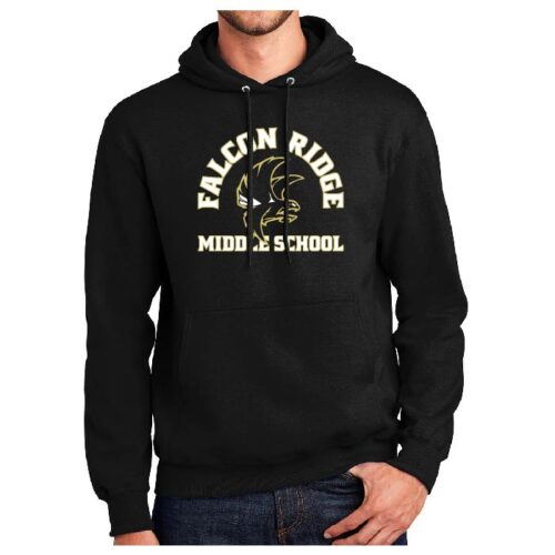 Falcon Ridge Middle School - Printed Black Pullover Hoodie (PC90H)