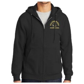Falcon Ridge Middle School - Black Embroidered Full-Zip Fleece Hoodie (PC90ZH)