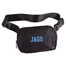 Jefferson Jaguars Basketball - Black Embroidered Explorer Belt Bag/Fanny Pack