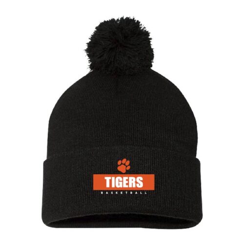 Farmington Youth Basketball - Black Embroidered Pom Stocking Cap (SP15)