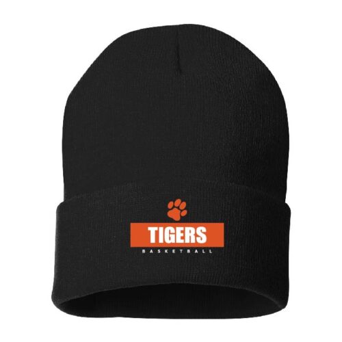Farmington Youth Basketball - Black Embroidered Cuffed Beanie (SP12)