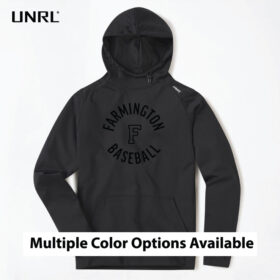 Farmington Baseball - Black 3D Embroidered UNRL Crossover Hoodie II