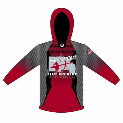 North Central Elite Archery - Full-Dye Hoodie