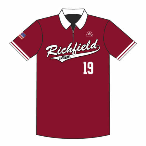Richfield Baseball - Full-Dye 1/4 Zip Polo
