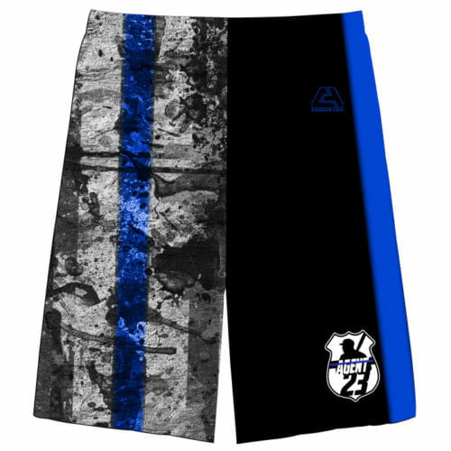 Agent 23  Thin Blue Line - Full-Dye Shorts