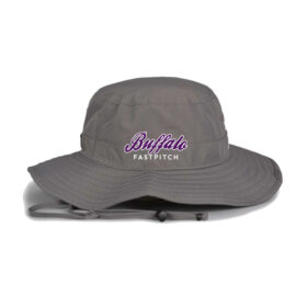 Buffalo Fastpitch – Dark Gray Embroidered Booney Hat (GB400)