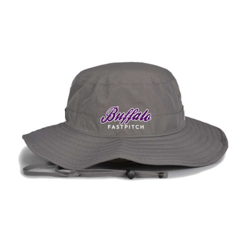 Buffalo Fastpitch – Dark Gray Embroidered Booney Hat (GB400)