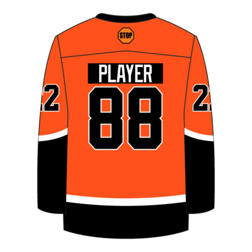 Farmington Hockey - Orange Full-Dye Game Jersey - Image 2