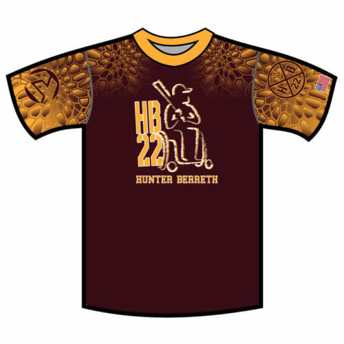 HB22 - Full-Dye Tile Pattern Jersey (Maroon & Gold)
