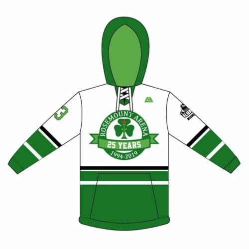 Rosemount Ice Arena's 25th Anniversary Celebration - Full-Dye Hockey Lace Hoodie - Image 3