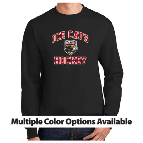 Lakeville IceCats Hockey - Printed Fleece Crewneck Sweatshirt (PC90)